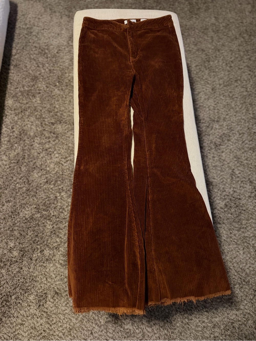 Women’s Corduroy Flared Pants - Brown